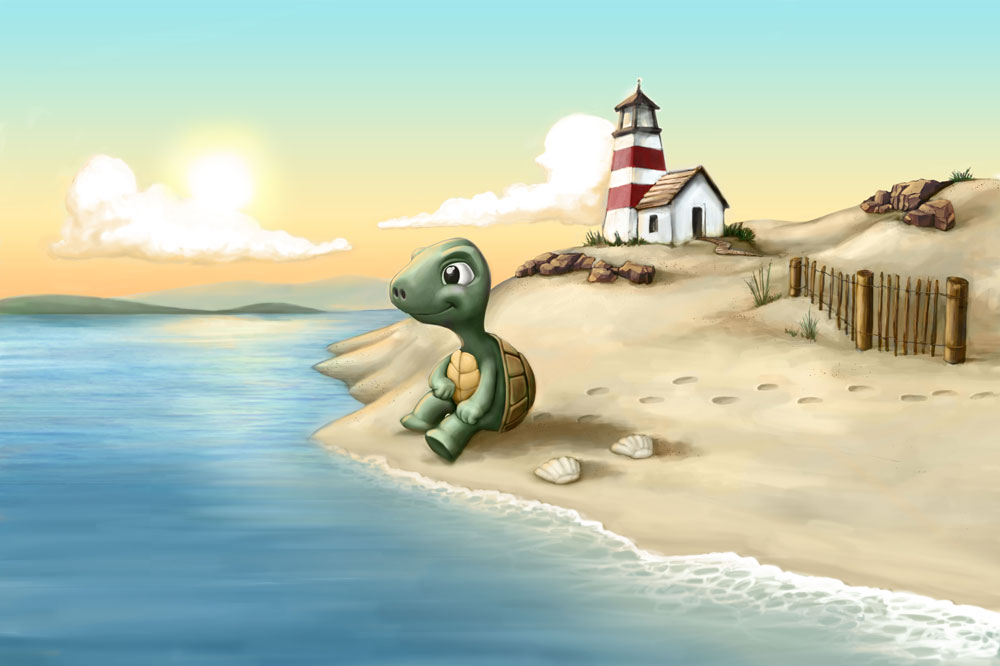 Mr Turtle digital illustration