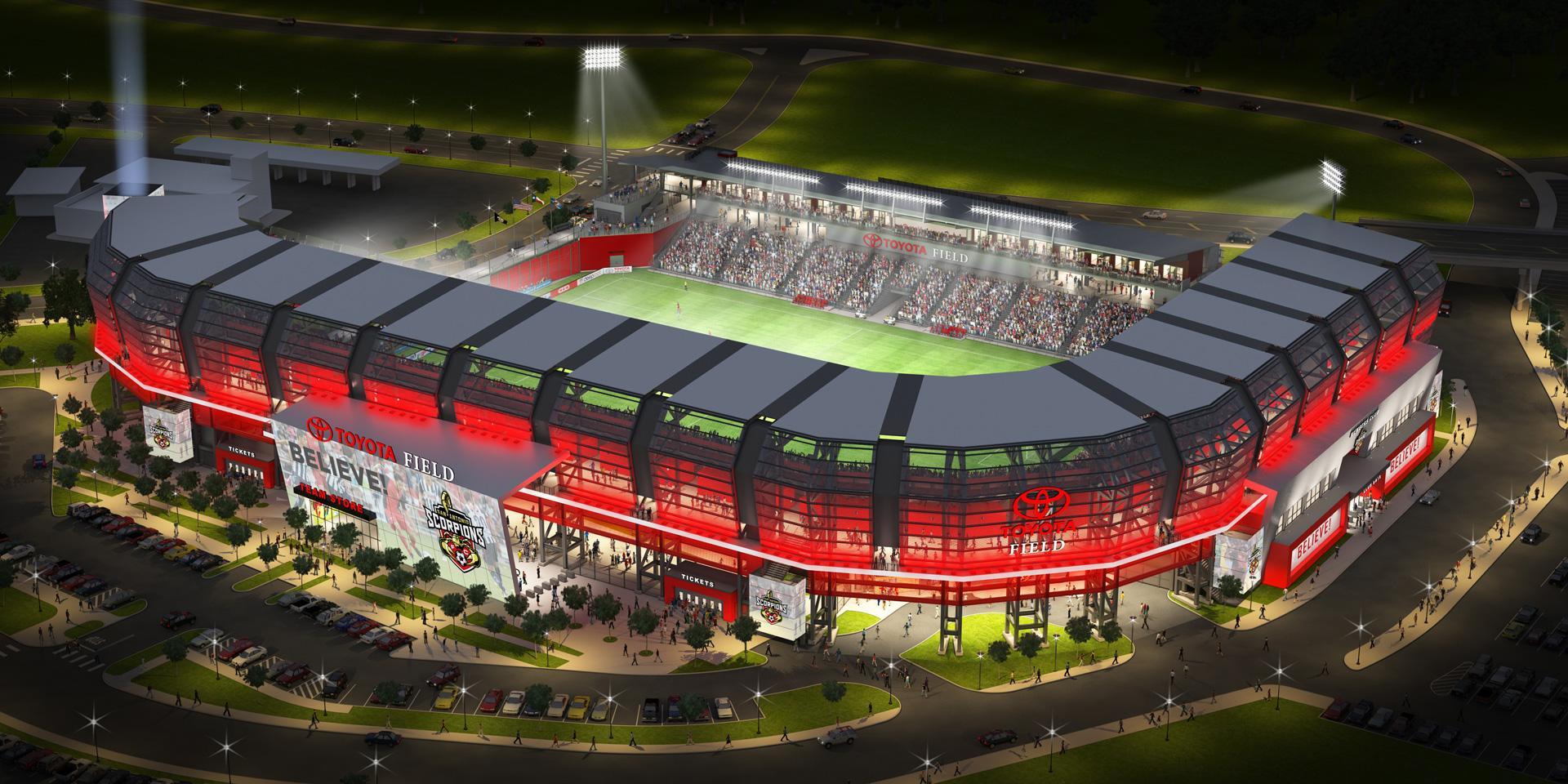 Toyota Field 3D Illustration Rendering