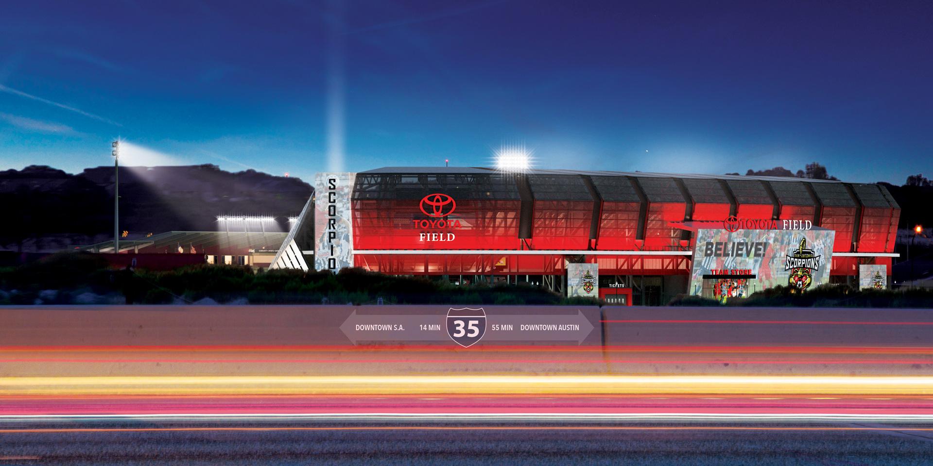 Toyota Field 3D Illustration Rendering