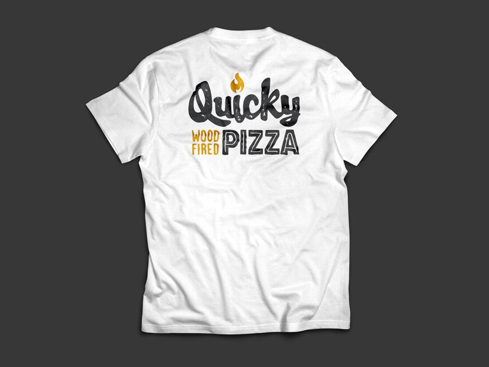 Quicky Pizza Luna Creative Graphic Design San Antonio T-shirt Design